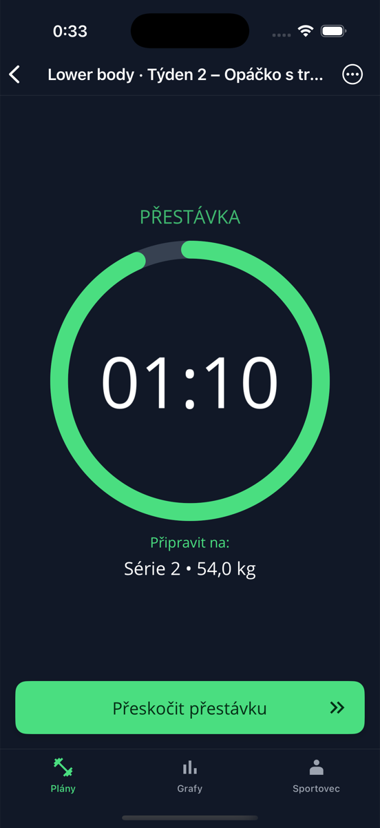 Rest timer mezi sériemi