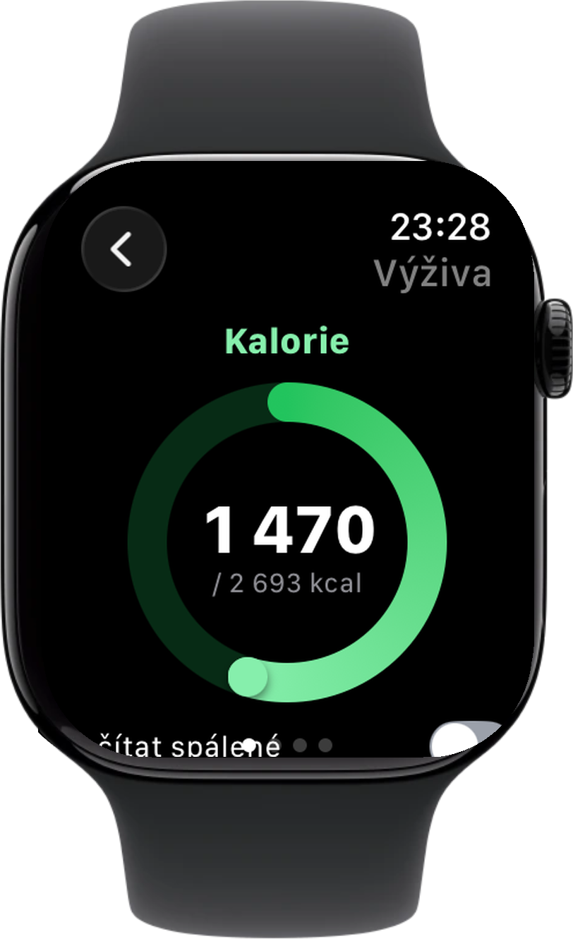 Kroužky výživy — kalorie dne